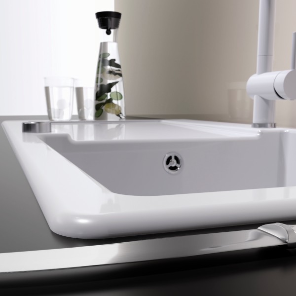overmounted  sink